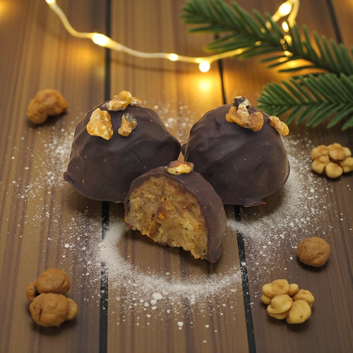 Aprikose-Walnuss-Marzipan-Eierlikör Stollenpraline